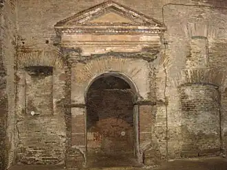 Entree van het atrium van het Excubitorium