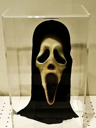 GhostFace-masker tentoongesteld op ExpoSYFY, San Sebastián