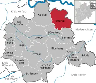 Kaart van Extertal