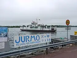 Doppingen: het pontje naar Jurmo.