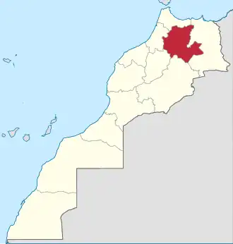 Kaart van Fès-Meknès