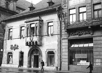 Gevel van het Huis van Levoča. Foto gemaakt in 1967.