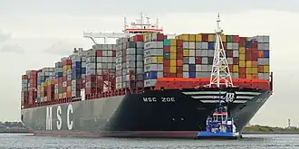 MSC Zoe in Rotterdam