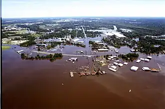 overstroming in North Carolina