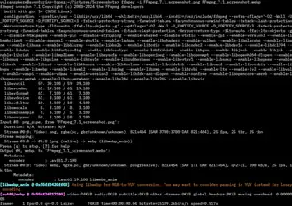 Encodering in de voortgang.
