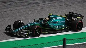 Sebastian Vettel tijdens de GP van Oostenrijk