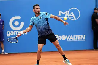 winnaar Victor Estrella Burgos tijdens de finale