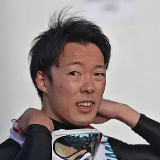 Junshirō Kobayashi tijdens de FIS Grand Prix van 2014