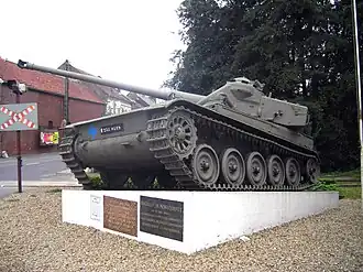 Een AMX-13 op het monument van de slag. De AMX-13 deed niet mee aan de slag, aangezien deze pas vanaf de jaren '50 werden gebouwd.
