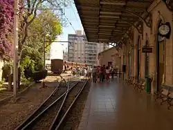 Station van de Tren de Sóller in Palma (Plaça d'Espanya); 20 mei 2005.