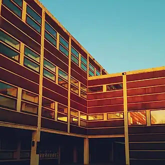 Façade van het Muziekmuseumevan Barcelona