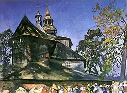 De kerk in Mikoszewice