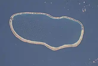 Satellietfoto van Faaite