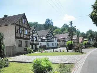 Vakwerkhuizen in Meusebach