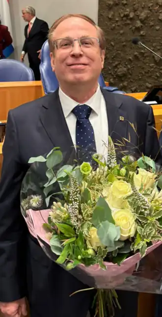 Faddegon na zijn beëdiging als Tweede Kamerlid op 4 juli 2024