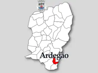 Kaart van Ardegão