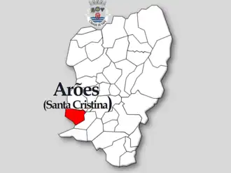 Kaart van Santa Cristina de Arões