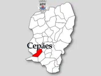 Kaart van Cepães