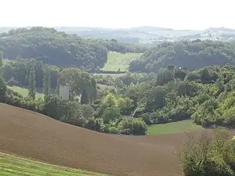 Landschap bij Faget-Abbatial