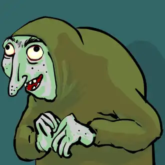 Een presentatie van het stereotype van Igor. Gebocheld, scheel, sluw en trouw aan zijn meester.