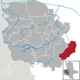 Kaart van Falkenstein/Harz