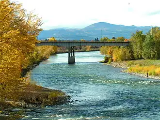 De Clark Fork bij Missoula