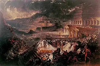 Val van Ninive door John Martin