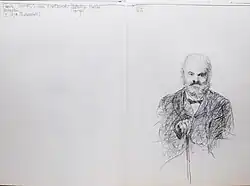 Grootvader 1898, schets naar foto