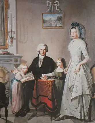 Familieportret Wijghel van Lellens, 1796, Groninger Museum