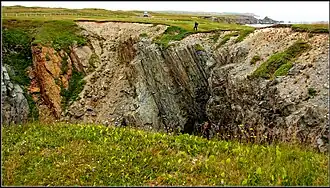 Rotsformaties aan de kust van Bonavista