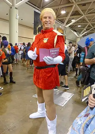 Cosplayer, uitgedost als Zapp Brannigan (Fan Expo 2016)