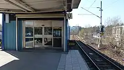 De westzijde van het perron.