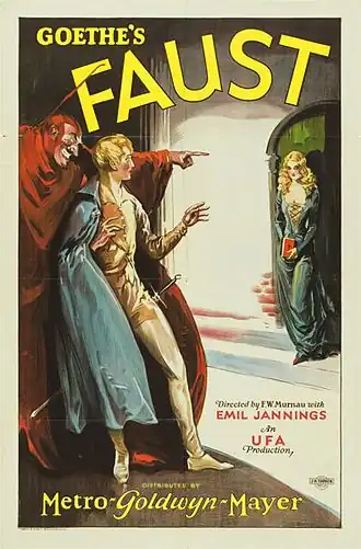 Amerikaanse filmposter Faust.