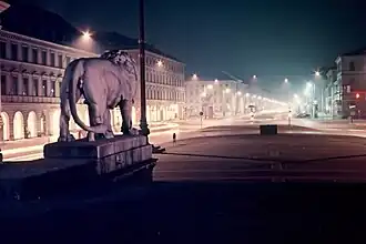 Gezien vanuit de Feldherrnhalle op de Odeonsplatz