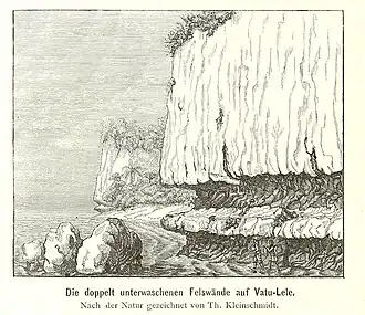 Afbeelding van door Kleinschmidt op het eiland Vatulele gemaakte tekening