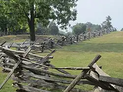 Het hek rond het slagveld van Manassas