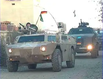 Duitse ISAF-troepen op patrouille (foto: dec 2005).