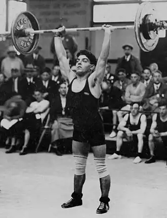 Ferdinand Renier tijdens zijn deelname aan de Olympische Zomerspelen van 1928 te Amsterdam.