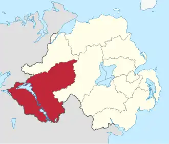 Kaart van Fermanagh and Omagh