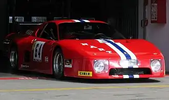 Een Ferrari 512 BB, waarmee Preston Henn in 1979 in de 24 uur van Le Mans reed.