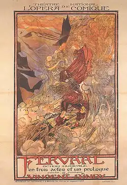 Poster voor opera Fervaal (1897) van Vincent d'Indy, 1898