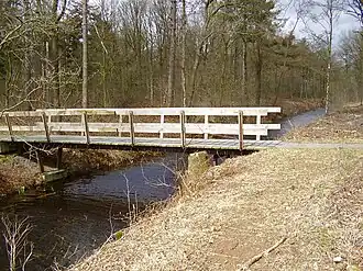 Fietsbrug over de Haulervaart in het Haulerveld