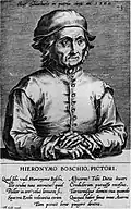 Hieronymus Cock. Jheronimus Bosch. 1572 (publicatie). Gravure.