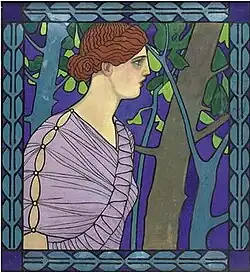 Femme dans un sous-bois