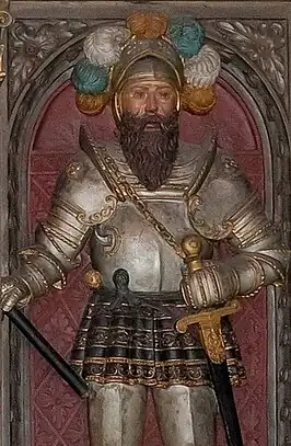 Filips&nbsp;II van Nassau-Saarbrücken, detail van zijn grafmonument