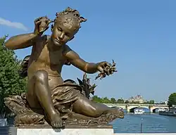 Mythologische figuur op de brug