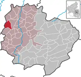 Kaart van Finkenbach-Gersweiler