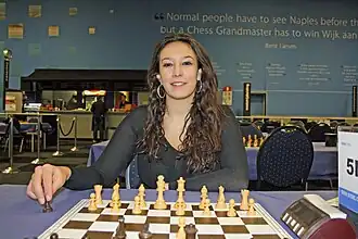 Fiona Steil-Antoni bij Tata Steel Chess 2018