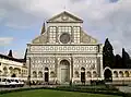 Voorgevel Santa Maria Novella (in 1470 voltooid naar een ontwerp van Leon Battista Alberti), Florence