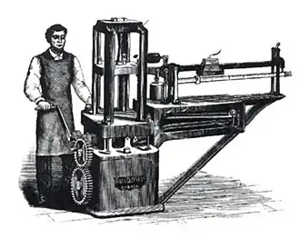 Eerste trekbank bedacht door de Noorse engineer Tinius Olsen